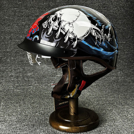Motorcycle Half Helmet  Urban Chopper Design With Quick Release - Product detail 13