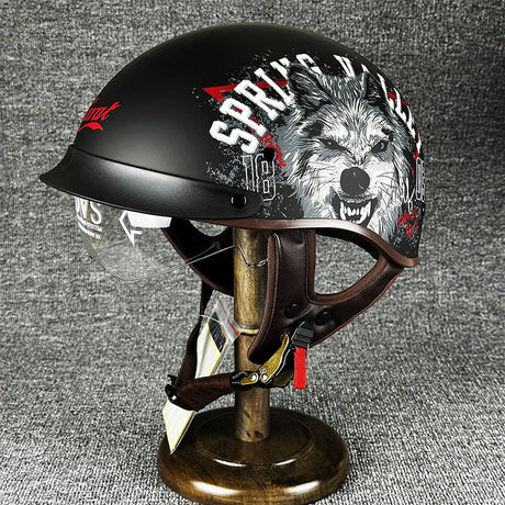 Motorcycle Half Helmet  Urban Chopper Design With Quick Release - Product detail 14