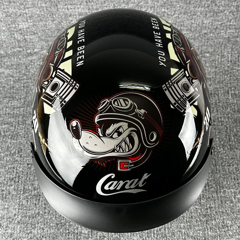 Motorcycle Half Helmet  Urban Chopper Design With Quick Release - Product detail 7