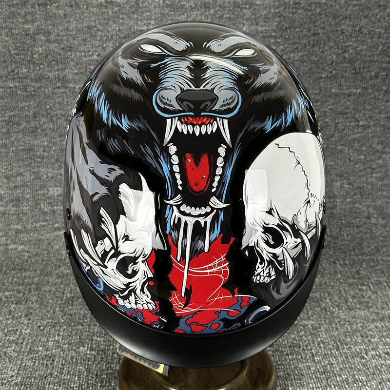 Motorcycle Half Helmet  Urban Chopper Design With Quick Release - Product detail 8