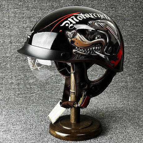 Motorcycle Half Helmet  Urban Chopper Design With Quick Release - Product detail 10