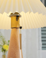 Wooden Table Lamp  Pleated Linen Shade Mid-Century Design - Product detail 20