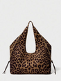 Leopard Print Hobo Bag  Premium Suede Finish - Product showcase