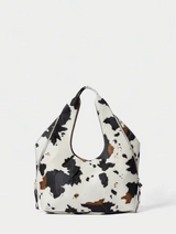 Leopard Print Hobo Bag  Premium Suede Finish - Detailed view