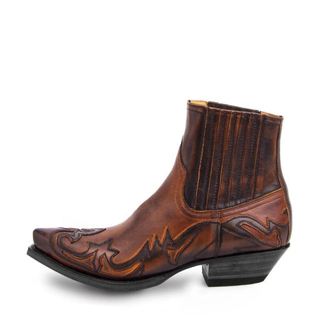 Western Leather Boots  Classic Embroidered Design - Detailed view