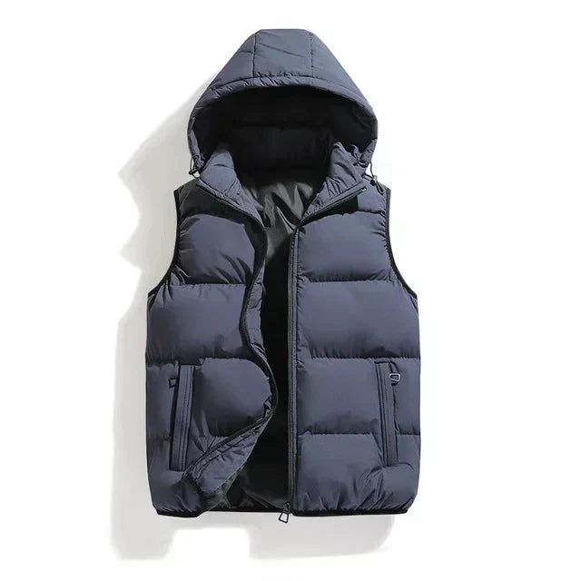 Winter Puffer Vest  Hooded Quilted Design - Product detail 5