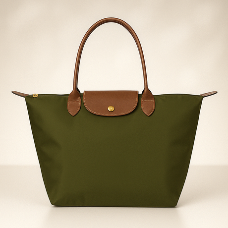 Waterproof Tote Bag  Premium Oxford Fabric With Leather Trim - Product example