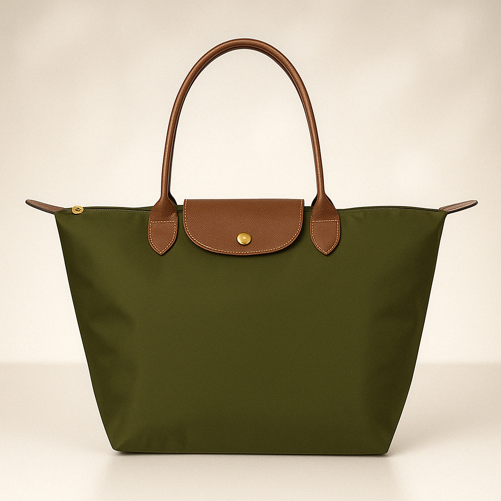 Waterproof Tote Bag  Premium Oxford Fabric With Leather Trim - Product example