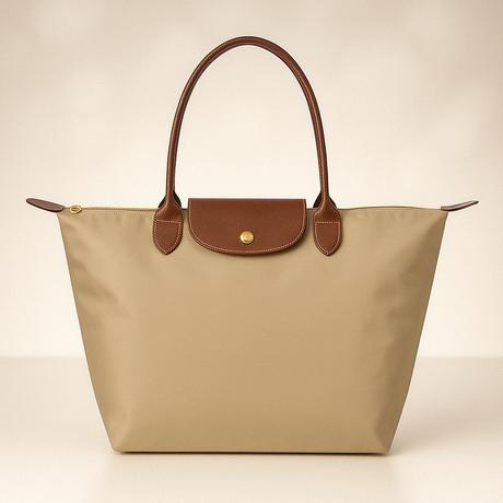 Waterproof Tote Bag  Premium Oxford Fabric With Leather Trim - Product detail 4