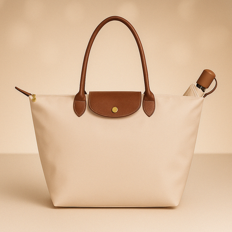 Waterproof Tote Bag  Premium Oxford Fabric With Leather Trim - Product detail 7