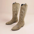 Western Suede Boots  Classic Embroidered Cowgirl Design - Product detail 5