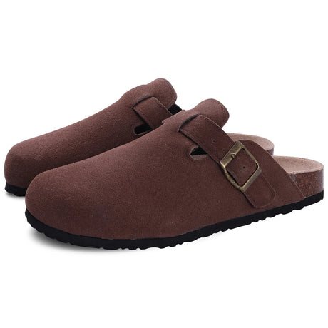Suede Cork Mules  Arch Support Slip-On Comfort - Product showcase