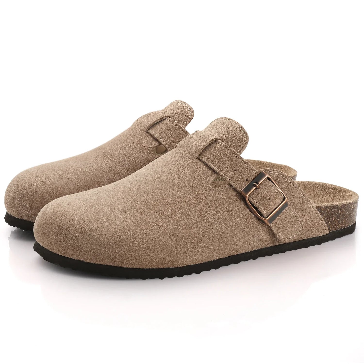 Suede Cork Mules  Premium Arch Support Slip-Ons - Product showcase