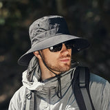 Outdoor Sun Hat  Wide Brim UV Protection with Chin Strap - Product showcase