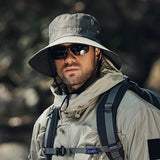 Outdoor Sun Hat  Wide Brim UV Protection with Chin Strap - Detailed view