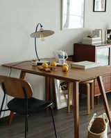 Modern Desk Lamp  White Shade Blue Curved Design - Product detail 5