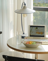 Modern Desk Lamp  White Shade Blue Curved Design - Product detail 7