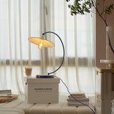 Modern Desk Lamp  White Shade Blue Curved Design - Product detail 8