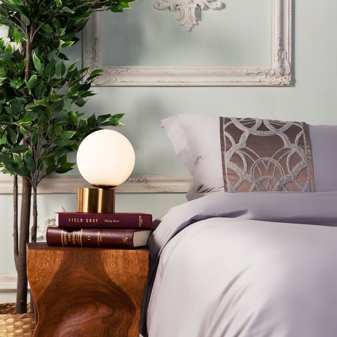 Luxury Cotton Duvet Set  Grey Egyptian Cotton Chain Pattern - Product detail 6