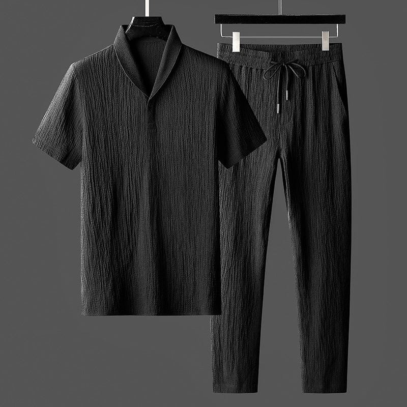 Premium Cotton Summer Set  Linen Textured Two-Piece Loungewear - Product detail 5