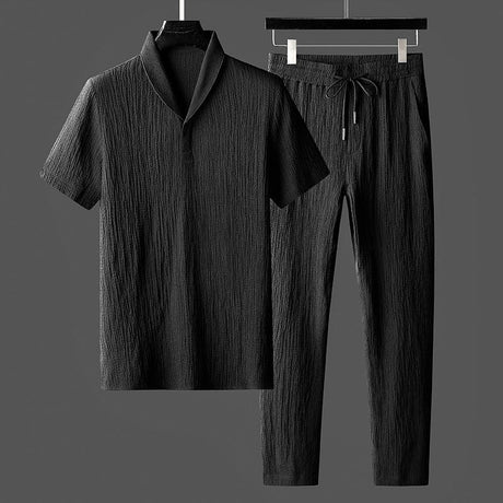 Premium Cotton Summer Set  Linen Textured Two-Piece Loungewear - Product detail 5
