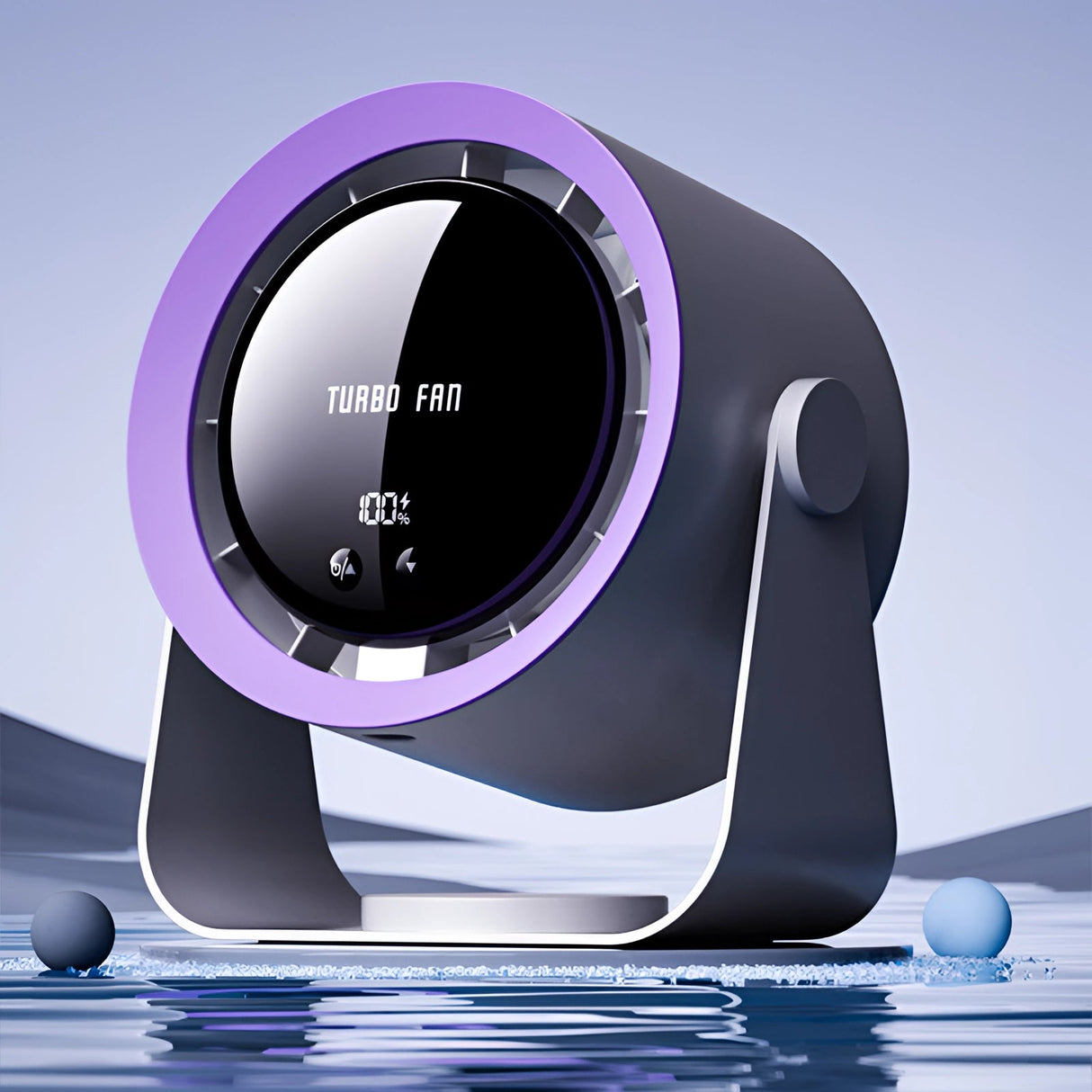 Smart Bladeless Fan  LED Display Compact Design - Detailed view