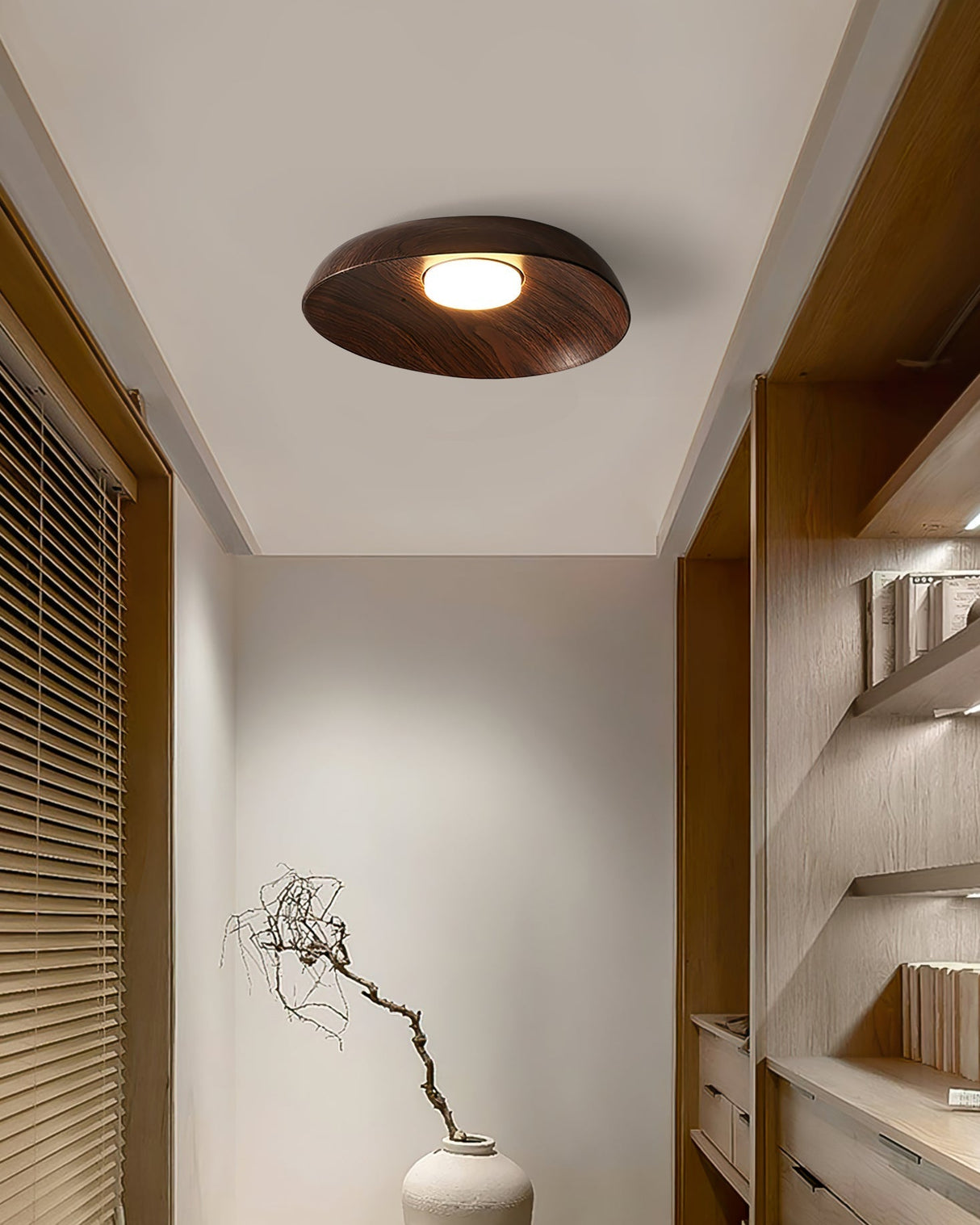 Modern Ceiling Light  Curved Wood Texture Design - Product detail 4
