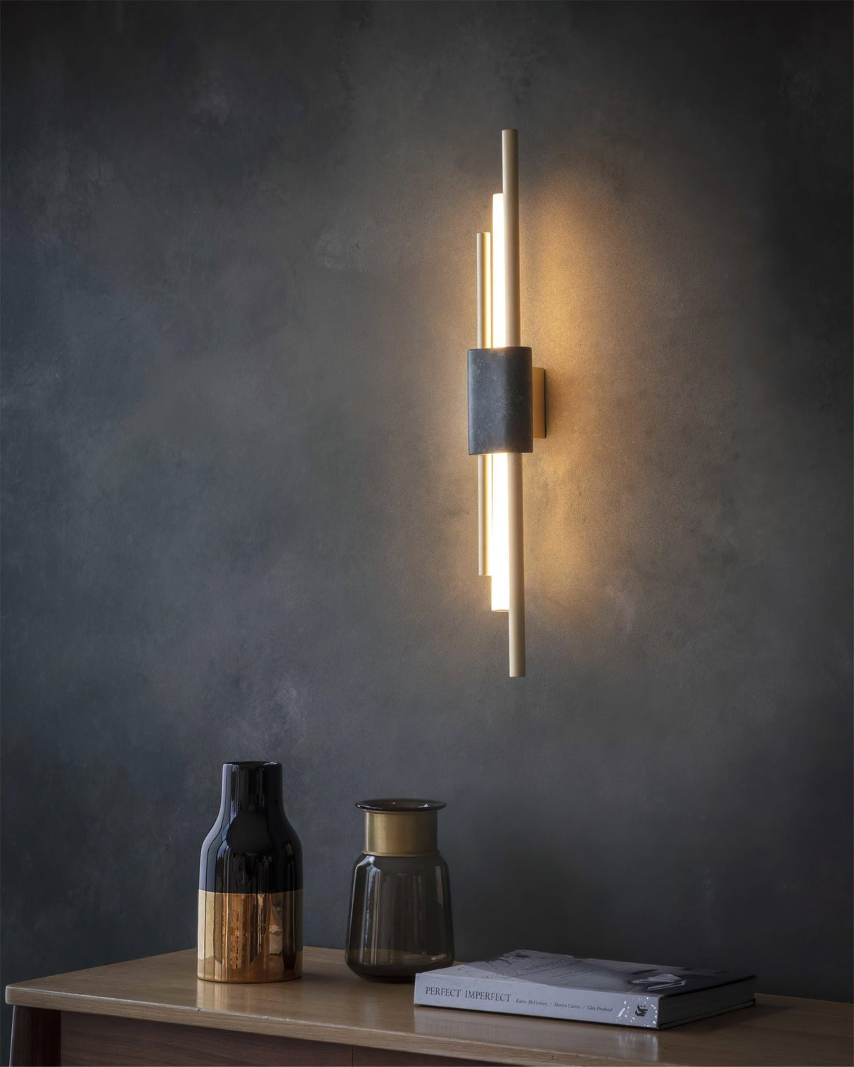 Modern Marble Wall Light  Gold Metal Linear Design - Product detail 9