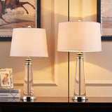 Crystal Table Lamp  Tapered Column Design - Detailed view