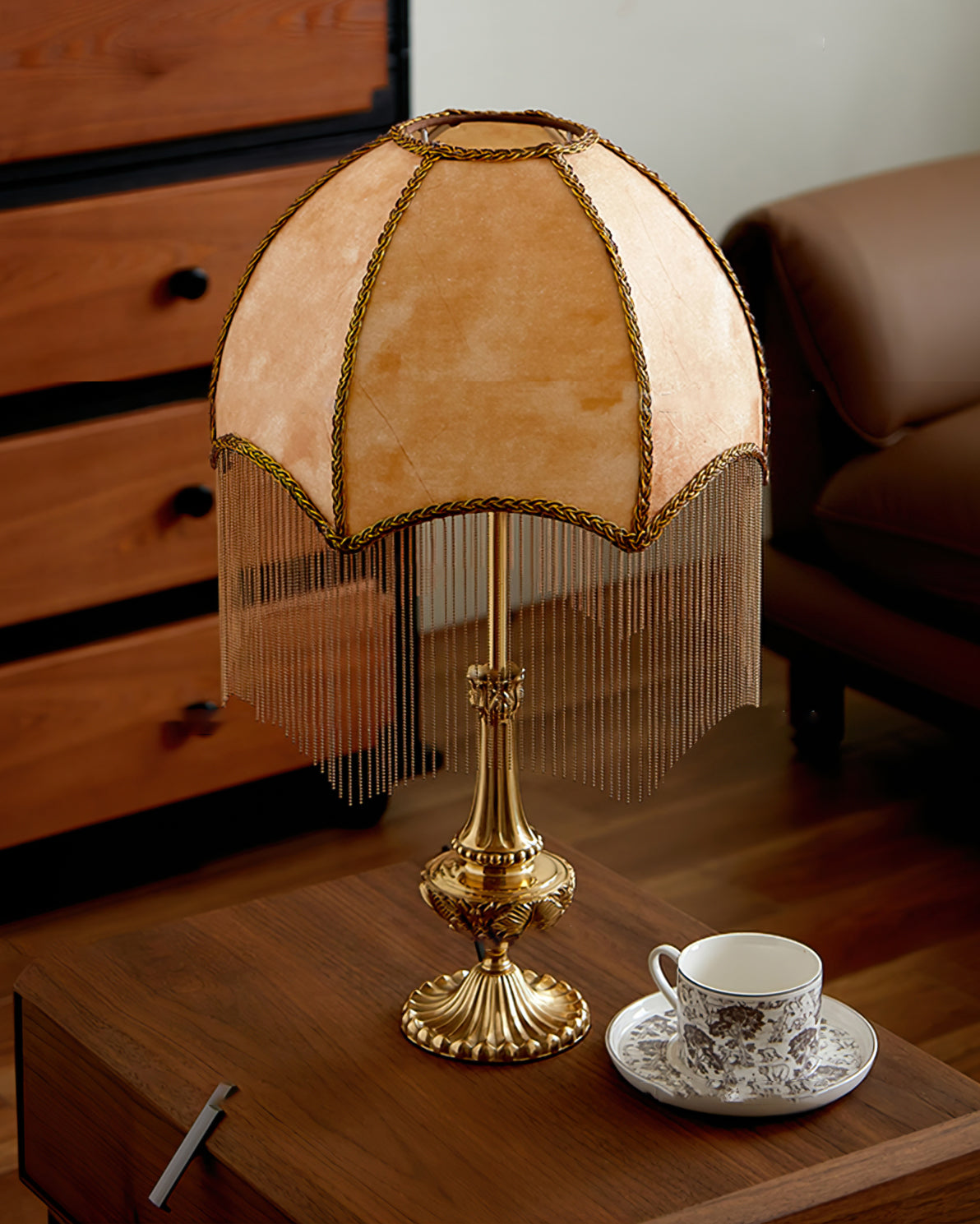 Scandinavian Table Lamp  Natural Wood  White Shade Design - Product detail 8
