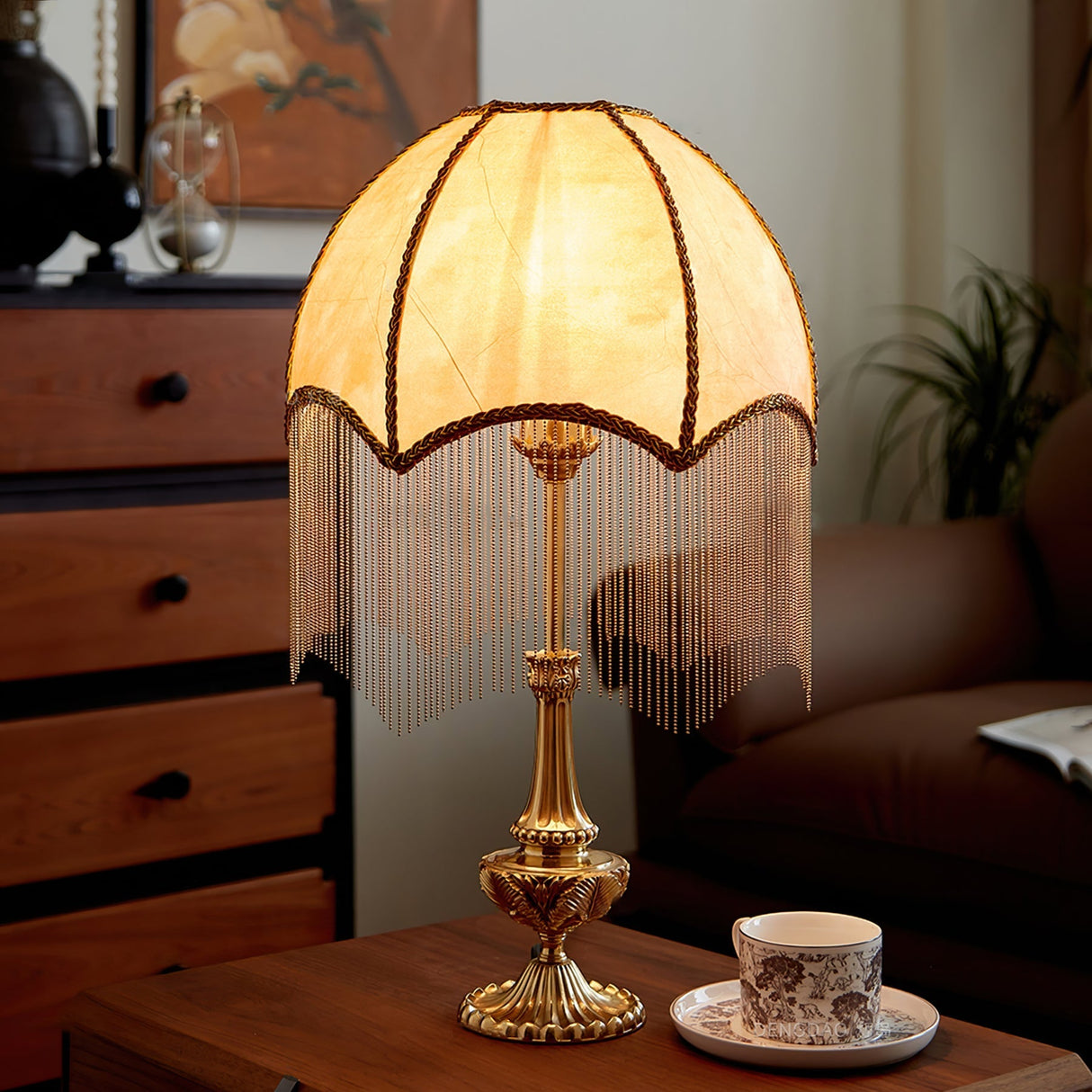 Scandinavian Table Lamp  Natural Wood  White Shade Design - Product example