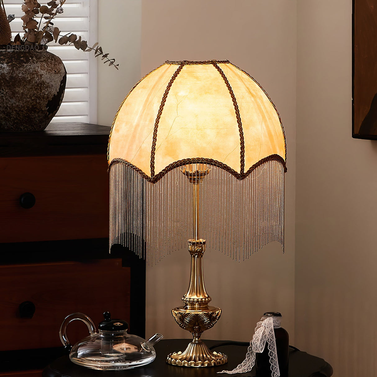 Scandinavian Table Lamp  Natural Wood  White Shade Design - Product detail 4