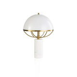 Modern Table Lamp  White Dome Shade with Marble Base - Product detail 14