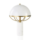 Modern Table Lamp  White Dome Shade with Marble Base - Product detail 16