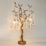 Crystal Branch Table Lamp  Brass Frame With Glass Droplets - Product detail 8