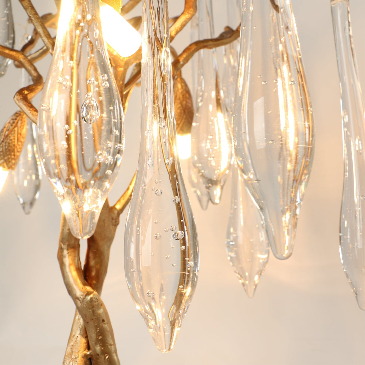 Crystal Branch Table Lamp  Brass Frame With Glass Droplets - Product detail 4