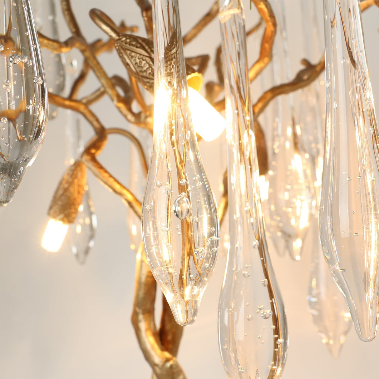 Crystal Branch Table Lamp  Brass Frame With Glass Droplets - Product example