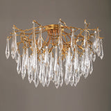 Crystal Ceiling Lamp  Brass Frame with Glass Droplets - Product detail 25