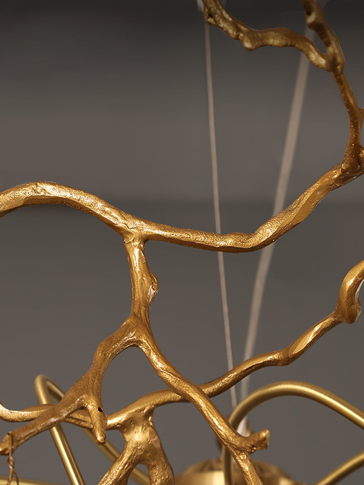 Crystal Ceiling Lamp  Brass Frame with Glass Droplets - Product detail 23