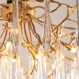 Crystal Ceiling Lamp  Brass Frame with Glass Droplets - Product detail 21