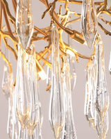 Crystal Ceiling Lamp  Brass Frame with Glass Droplets - Product detail 10