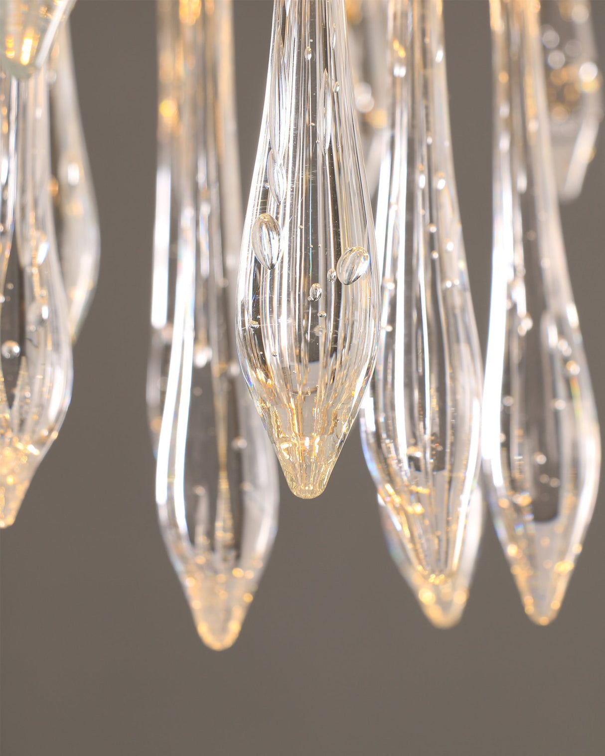 Crystal Ceiling Lamp  Brass Frame with Glass Droplets - Product detail 26