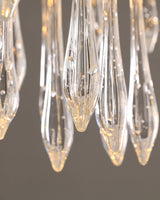 Crystal Ceiling Lamp  Brass Frame with Glass Droplets - Product detail 26