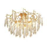 Crystal Ceiling Lamp  Brass Frame with Glass Droplets - Product detail 29