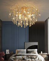 Crystal Ceiling Lamp  Brass Frame with Glass Droplets - Product detail 5