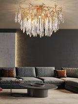 Crystal Ceiling Lamp  Brass Frame with Glass Droplets - Product detail 7