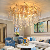 Crystal Ceiling Lamp  Brass Frame with Glass Droplets - Product detail 20