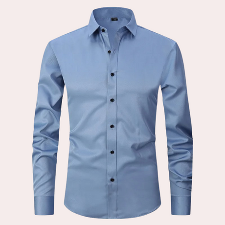 Classic Stretch Dress Shirt  Premium Burgundy Cotton Blend - Product detail 9