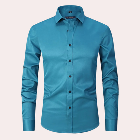 Classic Stretch Dress Shirt  Premium Burgundy Cotton Blend - Product detail 10