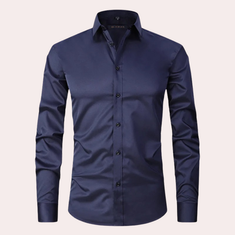 Classic Stretch Dress Shirt  Premium Burgundy Cotton Blend - Product detail 11